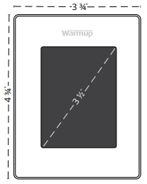 dimensions of the 6ie thermostat, 6ie custom background