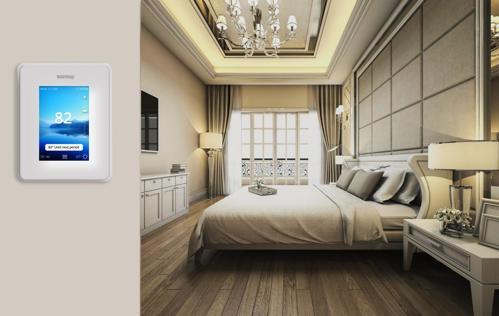 6iE on a bedroom wall, how to move a thermostat
